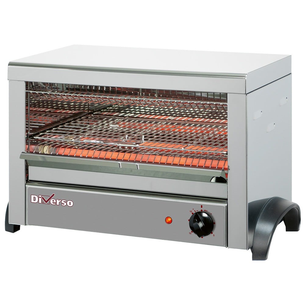 Cecotec Horizontal Bread Toaster - Flat 3 Resistors NiceSlice Inox. 1000W, All Bread Types or Wish Cakes, Quartz Resistors, Stainless Steel Finish, 6