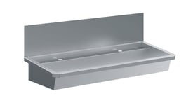 Combisteel | Rvs wasbak 2 kranen 1200mm  inclusief afvoerplug en spatscherm, exclusief kranen - CMBI-7013.4605