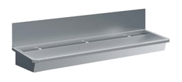 Combisteel | Rvs wasbak 3 kranen 1800mm  inclusief afvoerplug en spatscherm, exclusief kranen - CMBI-7013.4610