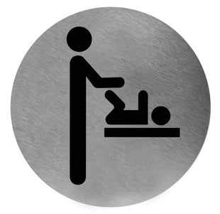 Mediclinics | Pictogram luierverschoning RVS - AC-14287
