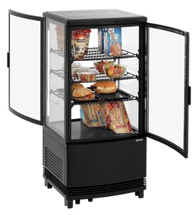 Bartscher | Mini-koelvitrine 75L2T zwart