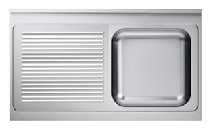 Combisteel | 700 spoeltafelblad 1 rechts 1200 - CMBI-7013.1125