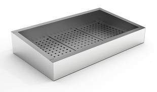 Combisteel | Crushed ice bak 3/1 gn schuin rvs aisi 304  afvoer aan de bedieningszijde - CMBI-7013.2790