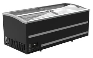Combisteel | Supermarkt vrieskist zwart 2125  automatische ontdooiing - CMBI-7072.0110