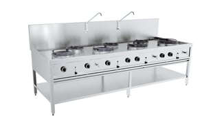Combisteel | Gas woktafel 4x17kw + 3x9kw - CMBI-7178.1215