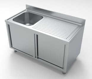 Combisteel | 700 spoeltafel schuifdeuren 1 links 1400 - CMBI-7333.0910