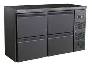 Combisteel | Barkoeler zwart 4 laden - CMBI-7450.0317