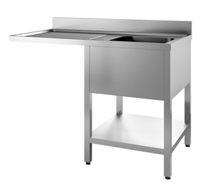 Combisteel | 700 spoeltafel bodem met uitsp. vaatwasser demontabel 1 rechts 1200 - CMBI-7452.0470