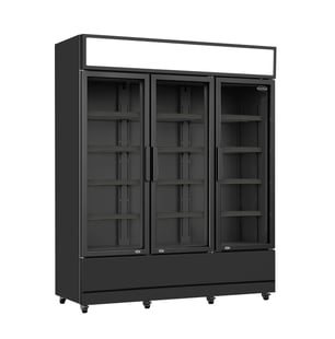 Combisteel | Koelkast 3 glasdeuren zwart fcu-1200 bl - CMBI-7455.2115