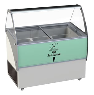 Combisteel | Schepijsvitrine curacao 10x 5 ltr - CMBI-7472.0105