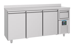 Combisteel | 600 koelwerkbank 3 deuren  incl. afkloplade voor koffie - CMBI-7489.5265