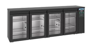 Combisteel | Barkoeler zwart 4 glasdeuren - CMBI-7489.5295