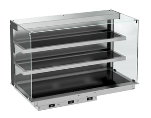 Combisteel | Drop-in wandmodel warmvitrine keramisch recht - zwart 5/1 - CMBI-7495.0370