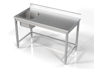 Combisteel | 700 spoeltafel 1 links 1400 - CMBI-7812.0610