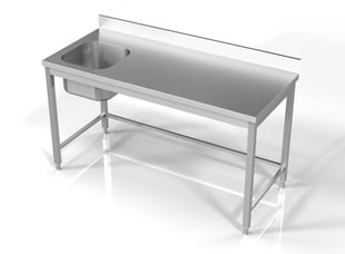 Combisteel | 700 spoeltafel 1 links 1600 - CMBI-7812.0620
