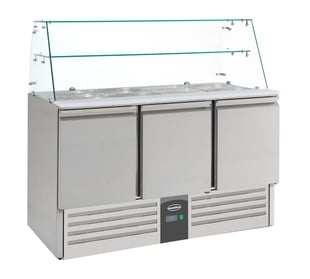 Combisteel | Gekoelde saladette glasopstand 3 drs - CMBI-7950.0405
