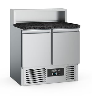 Combisteel | Pizzawerkbank 2 deurs 5x1/6gn pan zwart graniet werkblad - CMBI-7950.5091