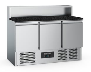 Combisteel | Pizzawerkbank 3 deurs 8x1/6gn pan zwart graniet werkblad - CMBI-7950.5096