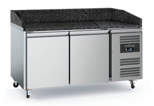 Combisteel | Pizzawerkbank 2 deurs zwart graniet werkblad - met wielen - CMBI-7950.5137