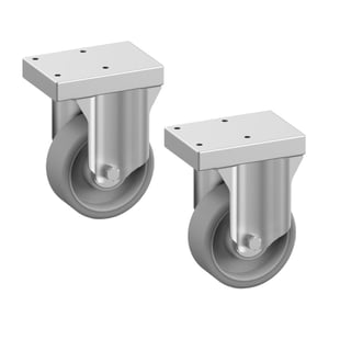 Diamond | Roestvrij stalen wielen Ø 100 mm (2 stuks) | A7/KRT-2L