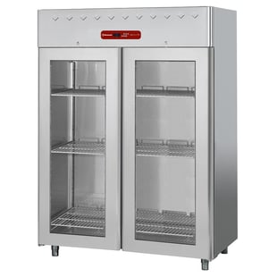 Diamond | Vrieskast 1400 liter geventileerd, 2 glazen deuren GN 2/1 | AD2B/H2G-R2