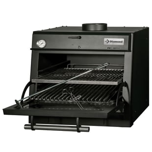 Diamond | Houtskooloven-BBQ, GN 1/1 (60 Kg/h)/Zwart | CBQ-060/BK