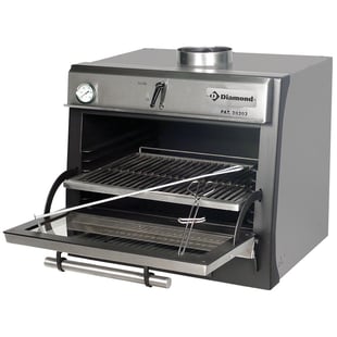 Diamond | Houtskooloven-BBQ, GN 1/1 (60 Kg/h)/Roestvrij staal | CBQ-060/SS