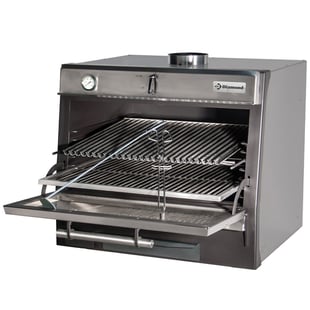 Diamond | Houtskooloven-BBQ, GN 1/1 + GN2/4 (75 Kg/h)/Roestvrij staal | CBQ-075/SS