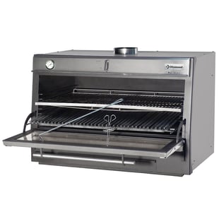 Diamond | Houtskooloven-BBQ, GN 2/1 + GN1/1 (150 Kg/h)/Roestvrij staal | CBQ-120/SS
