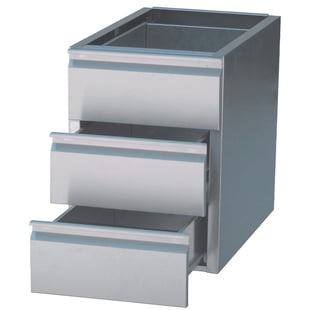 Diamond | Ladenblok 3 laden GN 1/1 (tafel diepte 700 mm) | CRB3