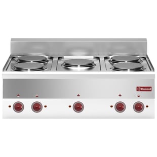 Diamond | Elektrisch fornuis 5 kookplaten -Top- | E60/5P9T-230/3-N