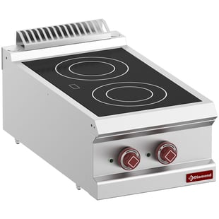 Diamond | Elektrisch vitrokeramische plaat met 2 warmte zones -Top- | E7/2VC4T-N