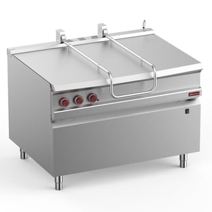 Diamond | Elektrische kantelbare braadpan, R.V.S. kuip 120 liter op meubel | E9/BRI12-N