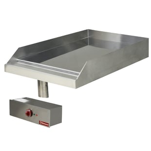 Diamond | Elektrische braadplaat met verchroomde vlakke plaat , inbouw | EDI/PLCD4