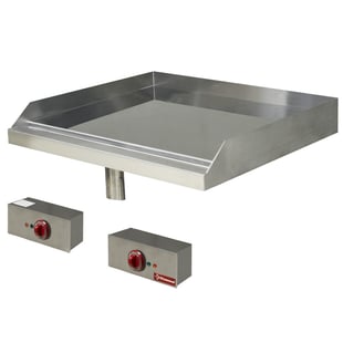 Diamond | Elektrische braadplaat met verchroomde vlakke plaat , inbouw | EDI/PLCD7