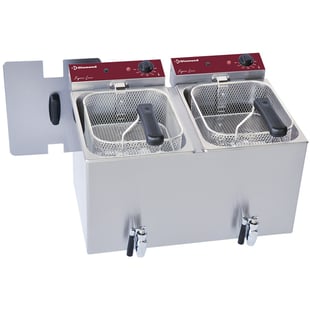 Diamond | Elektrische friteuse tafelmodel 2x 8 liter + aftapkraan | F8E/D2