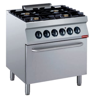 Diamond | Fornuis 4 vuren 5,5 kW, elektrische oven GN 2/1 | G17/4BFE8-N