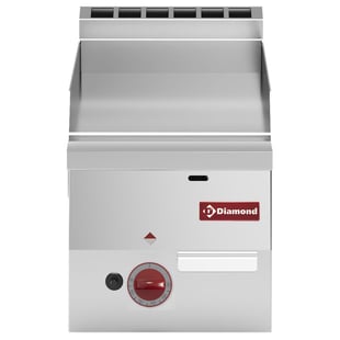 Diamond | Braadplaat op gas met vlakke plaat "chroom" -Top- | G60/PLCD3T-N