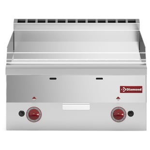 Diamond | Braadplaat op gas met vlakke plaat "chroom" -Top- | G60/PLCD6T-N