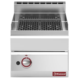Diamond | Stoom-grill op gas, met gietijzeren braadrooster -Top- | G65/GGF4T-N