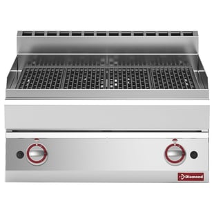 Diamond | Stoom-grill op gas, met gietijzeren braadrooster -Top- | G65/GGF7T-N