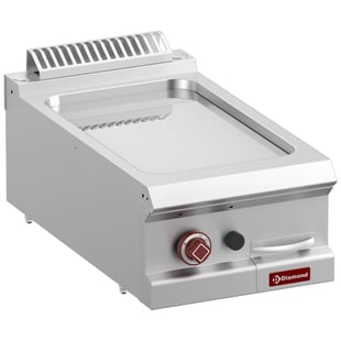 Diamond | Braadplaat op gas met vlakke plaat, hard verchroomde, module 1/2  -Top- | G7/PLCD4T-N