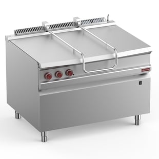 Diamond | Kantelbare gasbraadpan, R.V.S. kuip 120 liter op meubel | G9/BRI12-N