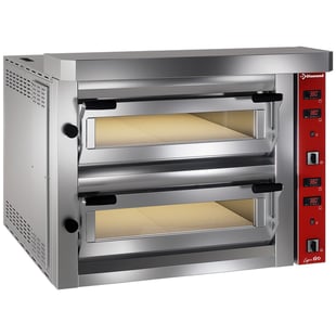 Diamond | Elektrische pizzaoven, 2x 4 pizzas 350mm - FULL vuurvaste steen | LFD-08-LX