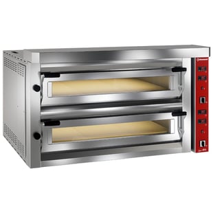 Diamond | Elektrische pizzaoven "extra large", 2x 6 pizza's 350mm - FULL vuurvaste steen | LFD-12L-LX