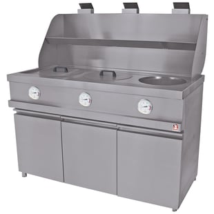 Diamond | Gasfriteuse HEAVY DUTY, 3 ronde kuipen, mechanisch | MECA-FRYER/3B
