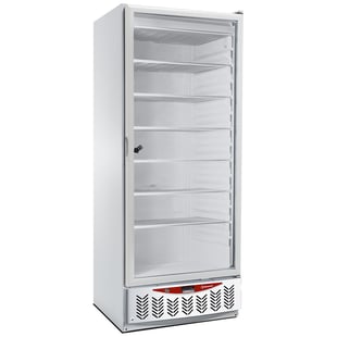 Diamond | Statische vrieskast, glazen deur, 525 liter, GN2/1+600x400, wit | NFT55-R2G