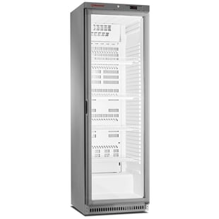 Diamond | Geventileerde koelkast, glazen deur, 400 liter. R.V.S. | PFV402-R6X/G