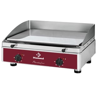 Diamond | Elektrische gladde bakplaat, gechromeerd | PLANCHA/2ELCR-N