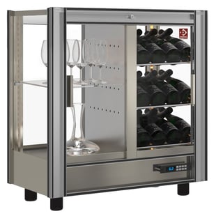 Diamond | Gekoelde wijnvitrine Lt. 216 - Doorgeef - Moduleerbaar | PVV-4/TR-R6